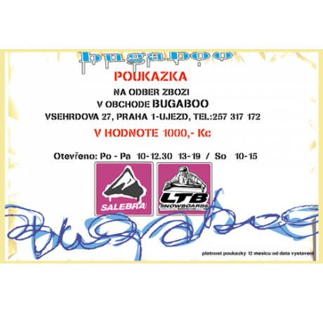 dárkový poukaz na 1000,- Kč